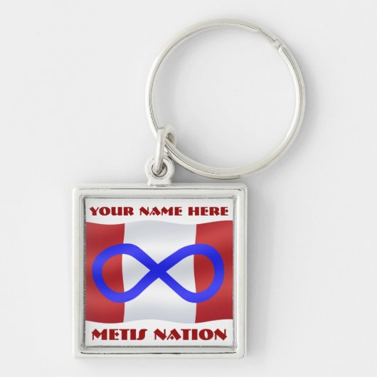 Metis Flag Sleutelhanger Personalized Metis Sleute (Voorkant)