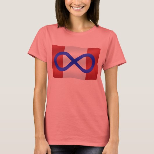 Metis Flag T-shirt Organic Metis Canada T-shirt (Voorkant)