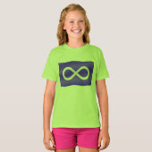 Metis Flag T-shirt voor meisjes First Nation T-shi (Voorkant volledig)