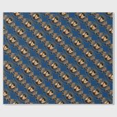 Metis Flag Wrapping Paper First Nations Wolf Paper Cadeaupapier (Vlak)