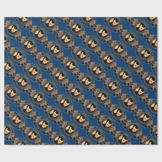 Metis Flag Wrapping Paper First Nations Wolf Paper Cadeaupapier (Vlak)