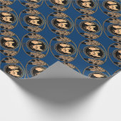 Metis Flag Wrapping Paper First Nations Wolf Paper Cadeaupapier (Hoek)