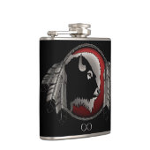 Metis Flask Custom Spirit Buffalo Metis Art Fles Heupfles (Rechts)