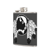 Metis Flask Custom Spirit Buffalo Metis Art Fles Heupfles (Links)