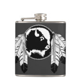 Metis Flask Custom Spirit Buffalo Metis Art Fles Heupfles (Voorkant)