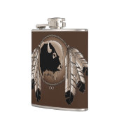 Metis Flask Custom Spirit Buffalo Metis Art Fles Heupfles (Links)