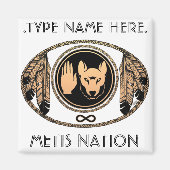 Metis Fridge Magnet Personalized Metis Flag Magnet (Voorkant)