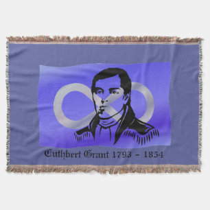 Metis Hero Blanket Cuthbert Grant Throw Blankets Deken