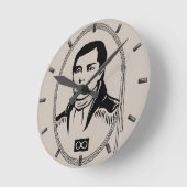 Metis Hero Clock Metis Leader Cuthbert Grant Clock Ronde Klok (Hoek)