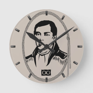 Metis Hero Clock Metis Leader Cuthbert Grant Clock Ronde Klok