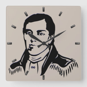 Metis Hero Clock Metis Leader Cuthbert Grant Clock Vierkante Klok