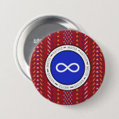 Métis inheemse kunst ronde button 7,6 cm (Voorkant /achterkant)
