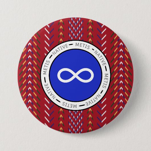 Métis inheemse kunst ronde button 7,6 cm (Voorkant)
