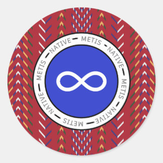 Métis inheemse ronde sticker