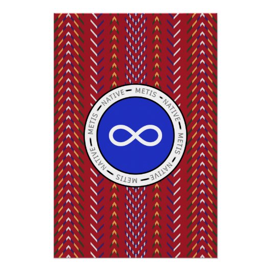 Métis inheemse sjaal perfect poster (Voorkant)