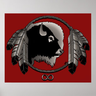 Metis-kunstposter Spirit Animal Native Print Poste