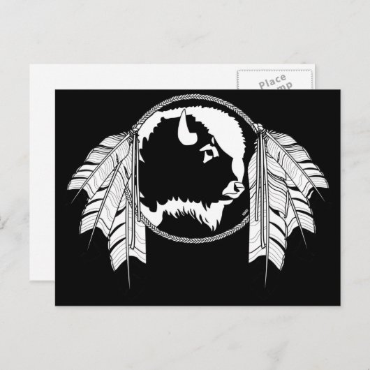 Metis Nation Briefkaarten Buffalo Native Art Cards (Voorkant / Achterkant)