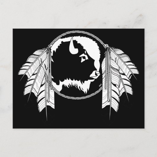 Metis Nation Briefkaarten Buffalo Native Art Cards (Voorkant)