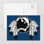 Metis Nation Briefkaarten Buffalo Native Art Kaart (Voorkant / Achterkant)