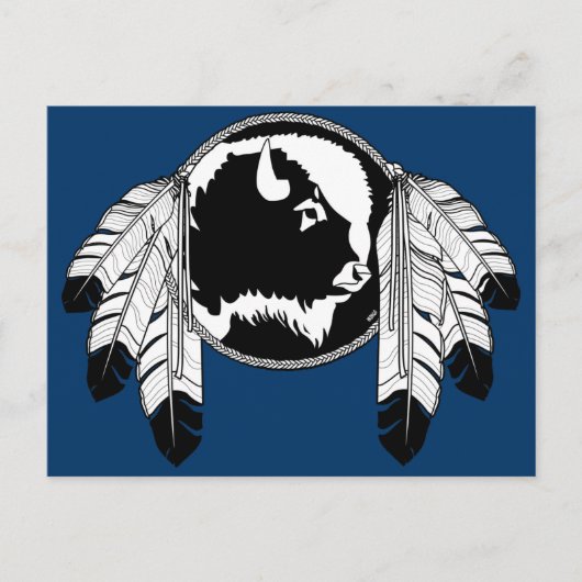 Metis Nation Briefkaarten Buffalo Native Art Kaart (Voorkant)