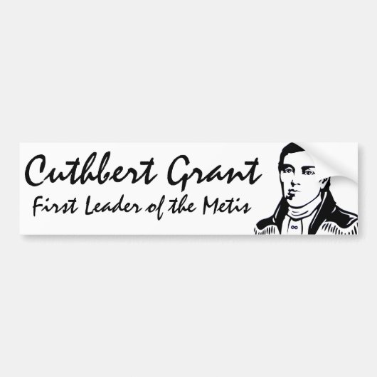 Metis Nation Bumpersticker Cuthbert Grant Sticker (Voorkant)