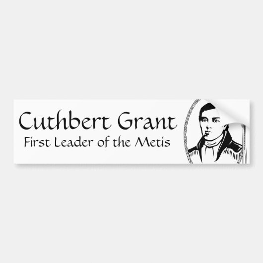 Metis Nation Bumpersticker Cuthbert Grant Sticker (Voorkant)