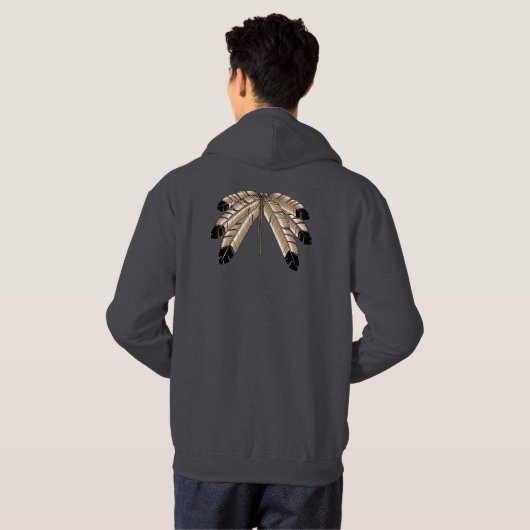 Metis Nation Hoodie Native Wildlife Sweatshirt (Achterkant volledig)
