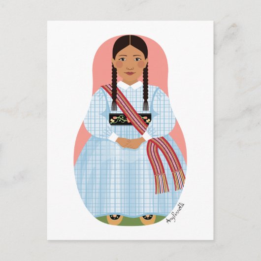 Métis Nation of Canada Matryoshka Briefkaart (Voorkant)