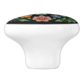 Metis Native Beadwork Wildflowers Art Keramische K Keramische Knop (Zijkant)