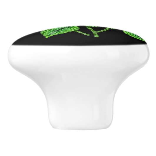 Metis Native Beadwork Zonnebloemen Keramische Knop (Zijkant)