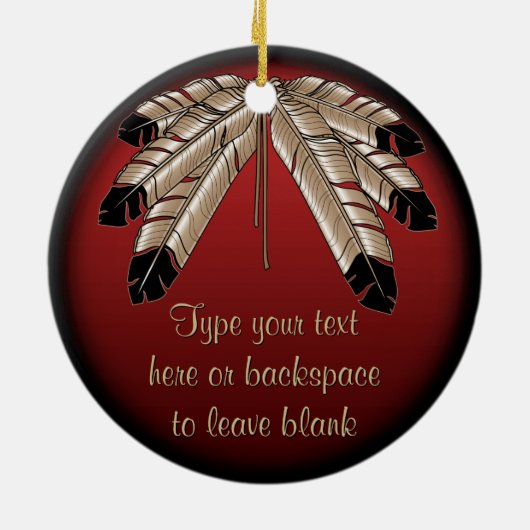 Metis Ornament Personalized First Nations Keepomwi (Achterkant)