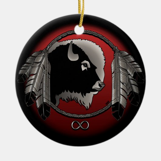 Metis Ornament Personalized First Nations Keepomwi (Voorkant)