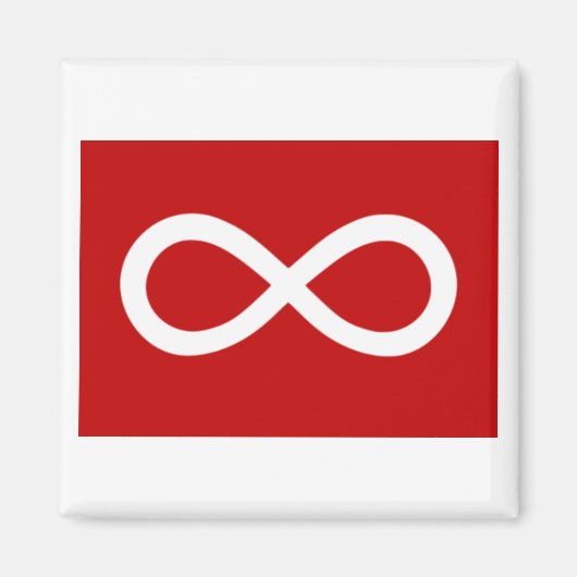 Métis Rode Vlag Magneet (Voorkant)