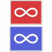 Metis vlag, Métis vlag Sticker (Voorkant)