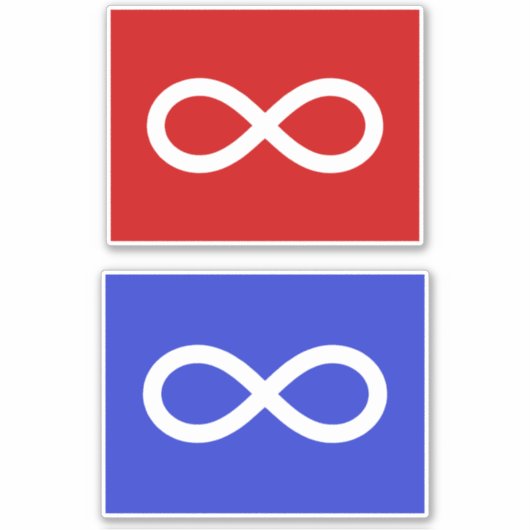 Metis vlag, Métis vlag Sticker (Voorkant)