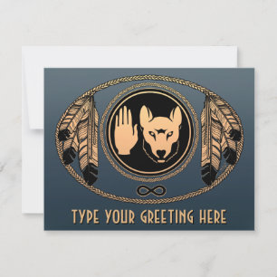 Metis Wolf Invitations Personalized Rebel Art Kaar Kaart