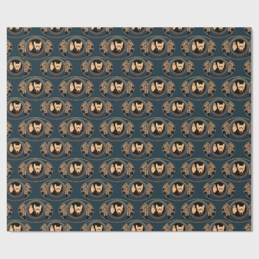 Metis Wrapping Paper First Nations Wolf Art Paper Cadeaupapier (Vlak)