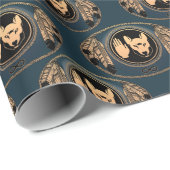 Metis Wrapping Paper First Nations Wolf Art Paper Cadeaupapier (Rol Hoek)
