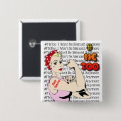 #MeTo Warrior Woman Button (Voorkant /achterkant)