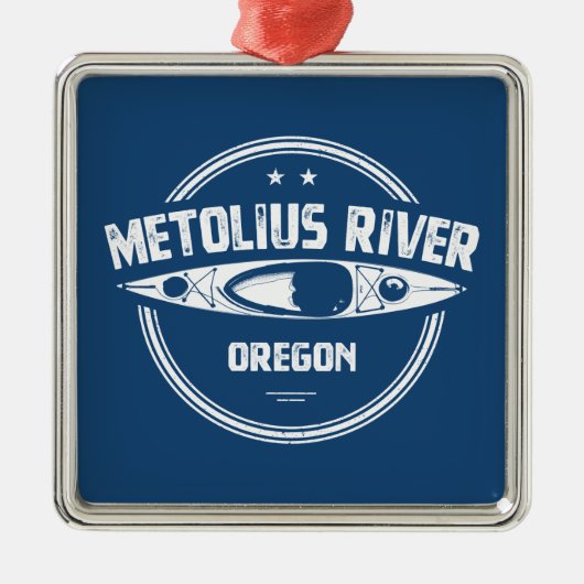Metolius de Oregon Kayaking Metalen Ornament (Voorkant)