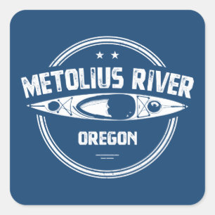 Metolius de Oregon Kayaking Vierkante Sticker