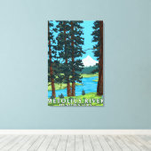 Metolius River Headwaters, Oregon Canvas Afdruk (Insitu (Houten vloer))