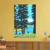 Metolius River Headwaters, Oregon Canvas Afdruk (Insitu (Woonkamer))