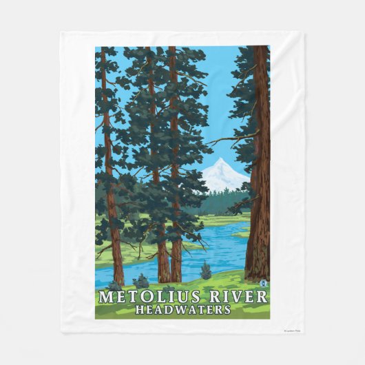Metolius River Headwaters, Oregon Fleece Deken (Voorkant)