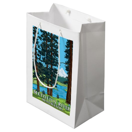 Metolius River Headwaters, Oregon Medium Cadeauzakje (Voorkant Gekanteld)