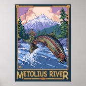 Metolius River, Oregon Fly Fishing Travel Poster (Voorkant)