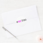#METOO Beweging voor vrouwenrechten en gelijkheid Ronde Sticker (Envelop)