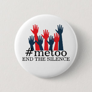 METOO   EINDIG DE STILTE VROUWENMARS RONDE BUTTON 5,7 CM