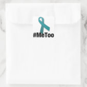 #MeToo Ontwerp met lint Vierkante Sticker (Tas)