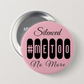 #Metoo Simple Black en Roze Button (Voorkant /achterkant)
